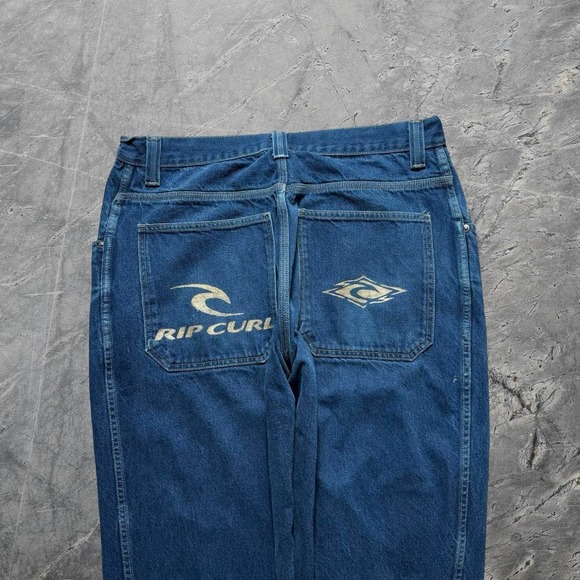 Baggy Wide Leg IOU Jnco Styl Skater Denim Surf Y2k Vintage Jeans 38x32 - Picture 2 of 8